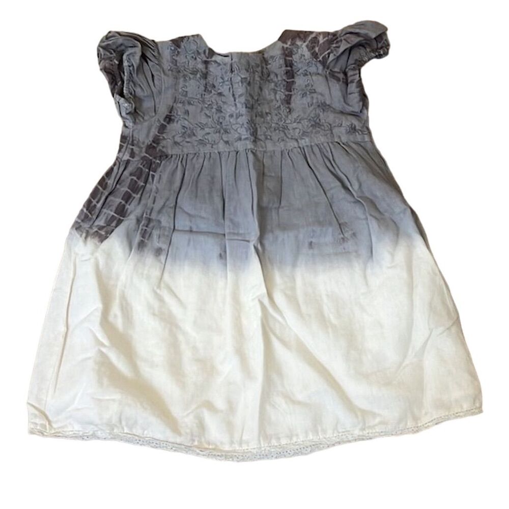 Zara Baby Girls Gray Ombre Shift Dress Size 4T Short Sleeves Knee Length